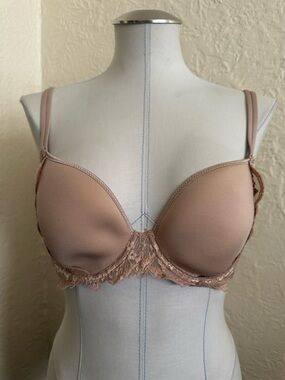 Simone Perele 3D Plunge Nude Beige Bra 30DDD